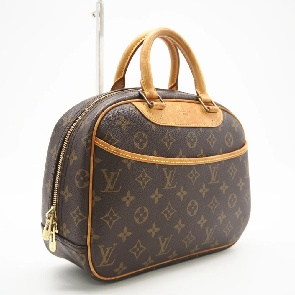 Louis Vuitton Monogram Trouville Handbag Brown Canvas